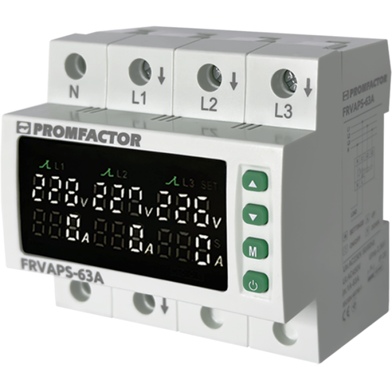 Трифазне реле вибору пріоритетної фази FRVAPS-63A
