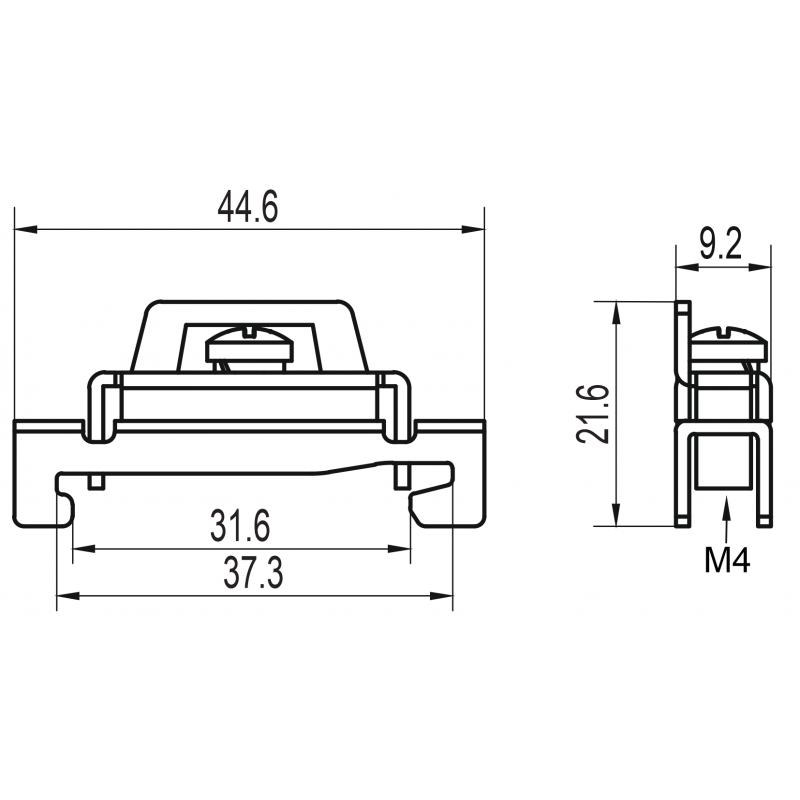 Металевий обмежувач на Din-рейку ECR-35