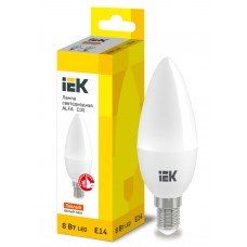 Лампа LED ALFA C35 свічка 8Вт 230В 3000К E14 IEK