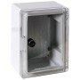 Корпус удароміцний з АБС-пластика e.plbox.210.280.130.tr, 210х280х130мм, IP65 з прозорими дверцятами