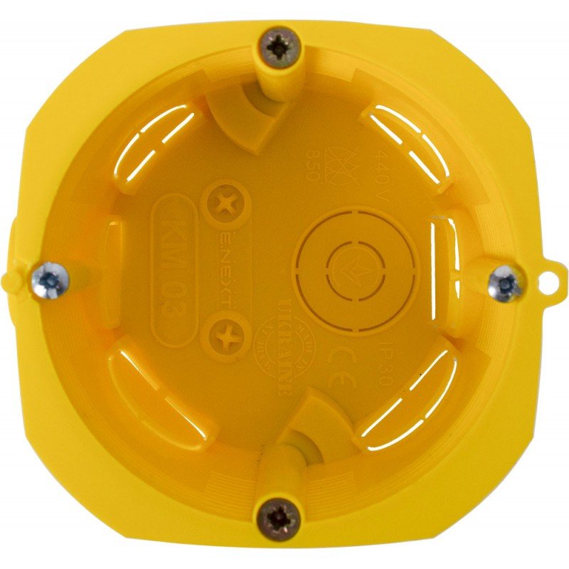 Коробка установочна e.db.pro.103.d65 гіпсокартон, упор ПВХ, блочна КМ03 (упаковка 50 шт.)