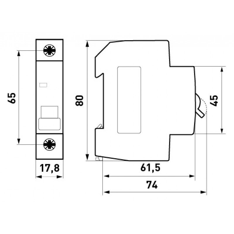 Модульний автоматичний вимикач e.mcb.pro.60.1.D.25 , 1р, 25А, D, 6кА