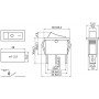 Перемикач клавішний e.switch.key.03, 3 pin, з індикацією