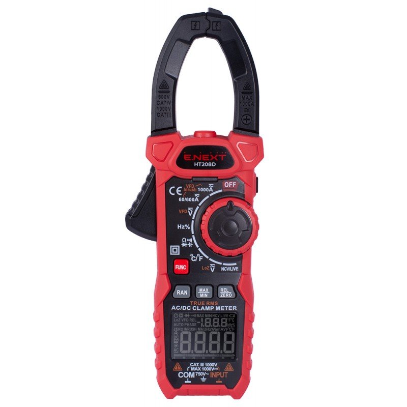 Мультиметр-кліщі цифровий e.tool.multitest.pro.HT208D