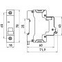 Модульний автоматичний вимикач e.mcb.stand.60.1.C50, 1р, 50А, C, 6кА