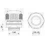 Кабельний ввід e.mg.stand.40, IP68, чорний