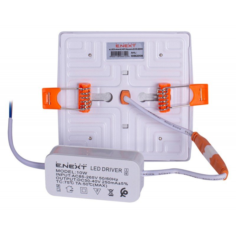 Світильник світлодіодний вбудований e.LED.stand.MP.Square.R.18.6500 квадрат 18Вт 6500К 1620Лм