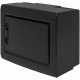 Корпус пластиковий на 8 модулів e.plbox.pro.n.08b.black навісний, чорний з непрозорими дверцятами IP40