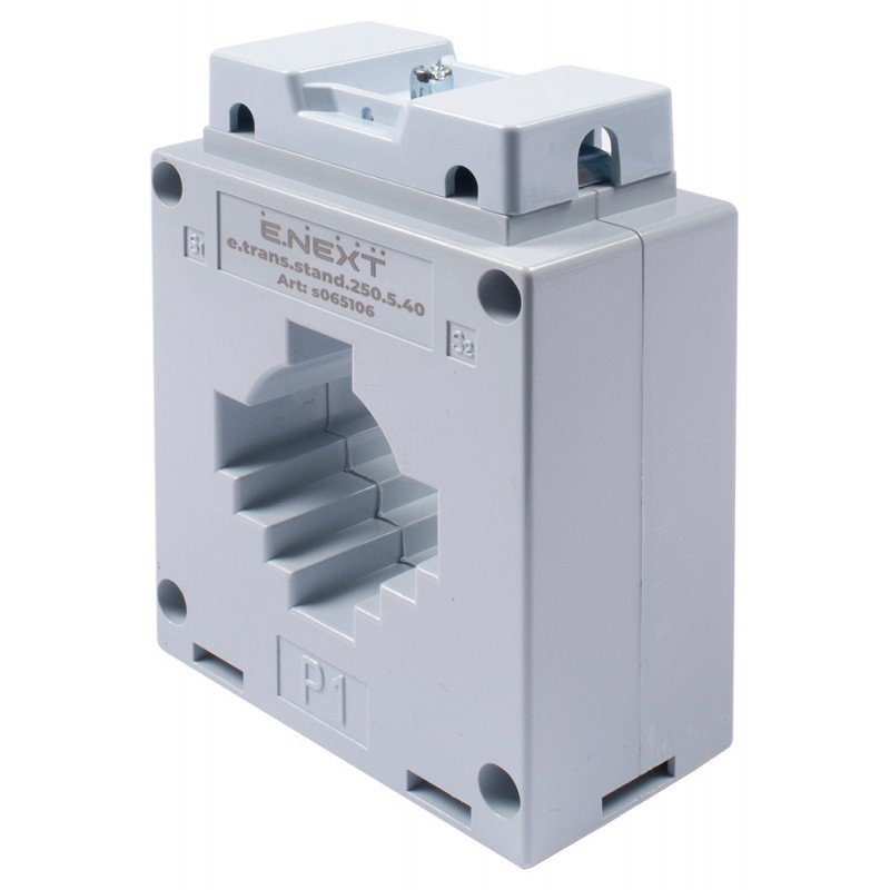 Трансформатор струму вимірювальний e.trans.stand.250.5.40, 250/5 А, клас 0,5, габарит 40