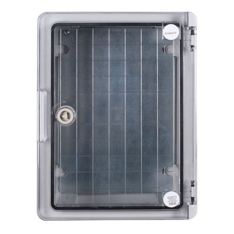 Корпус з ABS-пластику e.plbox.pro.p.33.25.14.tr з прозорими дверцятами 330x250x140мм ІР65