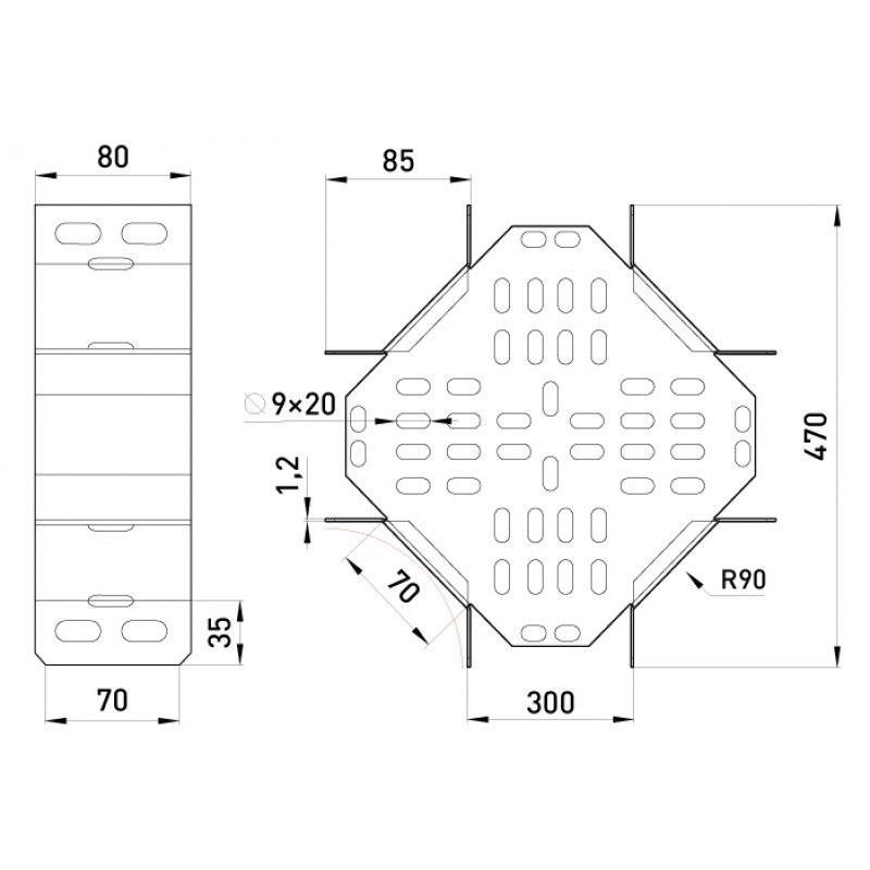 Хрестовина 300х80 мм