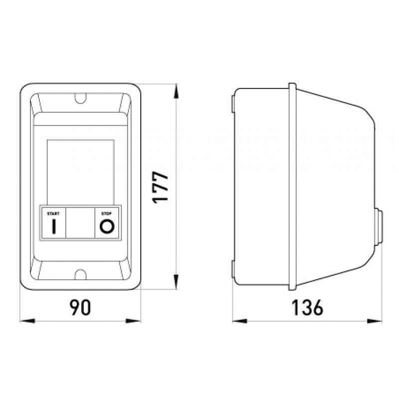 Електромагнітний пускач e.industrial.ukq.22mb.230v, 22А, 230В