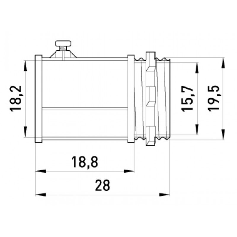 Ввід металевий e.industrial.pipe.dir.screw.1/2", гвинтовий