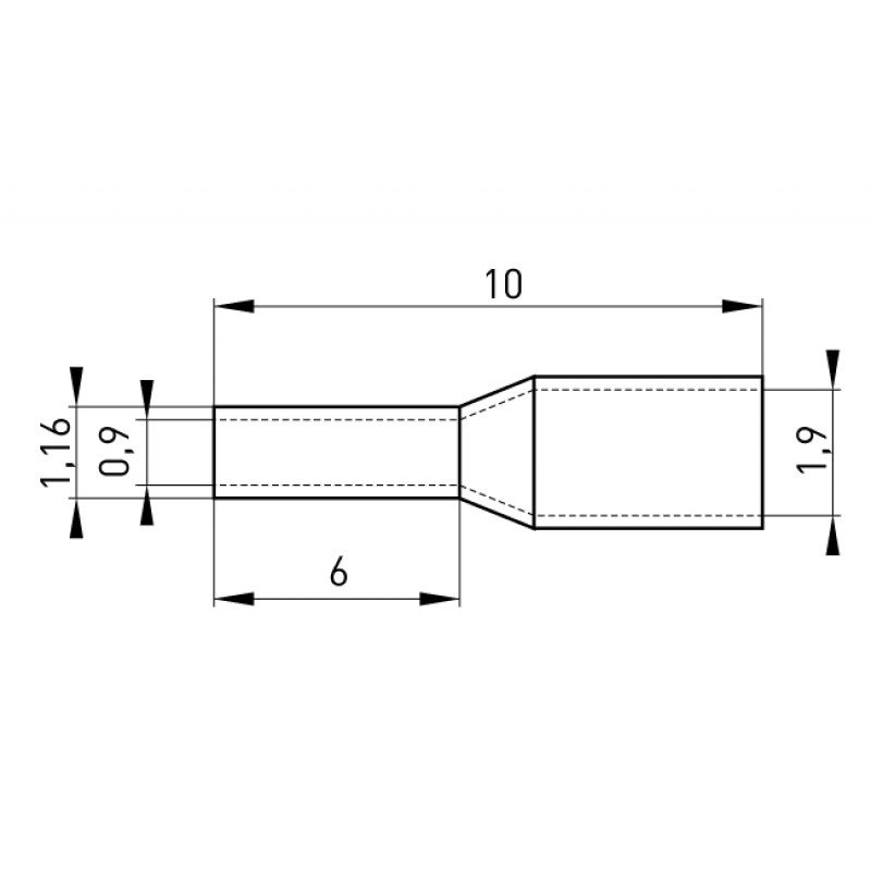 Ізольований наконечник втулковий e.terminal.stand.e0306.red 0.25 кв.мм, червоний