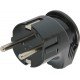 Вилка побутова e.plug.angle.008.16,з з/к, 16А кутова чорна