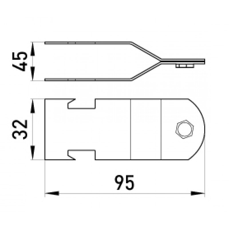Затискач профілю монтажного e.industrial.strut.clamp.1-1/2" для труб 1-1/2"