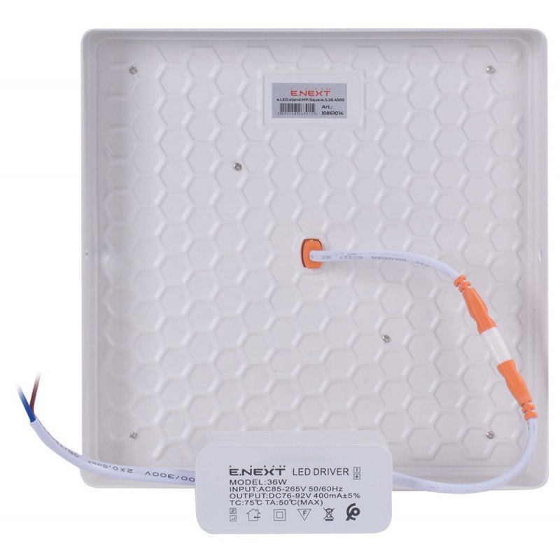 Світильник світлодіодний накладний e.LED.stand.MP.Square.S.36.4500.квадрат.36Вт.4500К.3240Лм