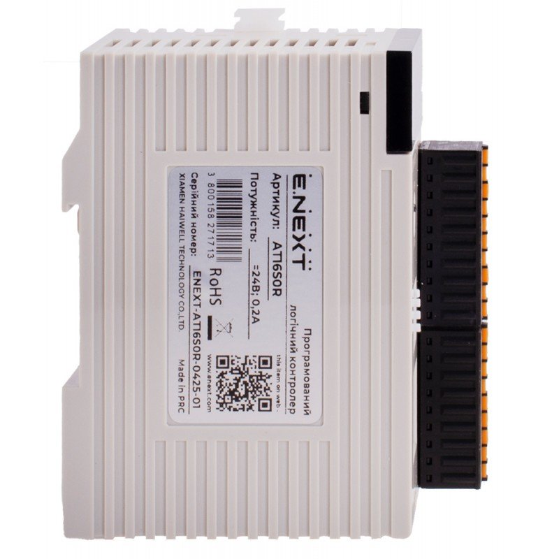 Програмований логічний контролер серії АT 24В 8(2шт 200кГц)DI 8DO (relay) 1 RS485 1 Ethernet