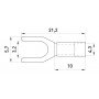 Ізольований наконечник вилковий e.terminal.stand.sv.1,25.3,2.black 0.5-1.5 кв.мм, чорний