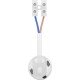 Патрон пластиковий підвісний e.lamp socket pendant..E27.pl.white, Е27, з кабелем 15см та клемною колодкою, білий