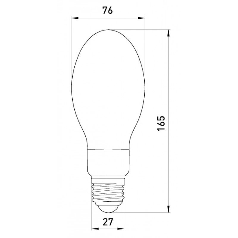 Лампа ртутно-вольфрамова e.lamp.hwl.e27.160, Е27, 160 Вт
