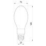 Лампа ртутно-вольфрамова e.lamp.hwl.e27.160, Е27, 160 Вт