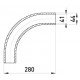 Кутовий з'єднувач металевий e.industrial.pipe.angle.1-1/2" без різьби, 90 град.