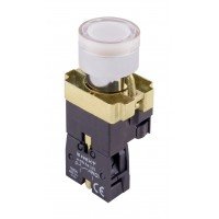 Кнопка з підсвіткою e.mb.bw3161 біла, без фіксації, 1NO