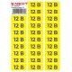Самоклеюча наліпка "12В" e.sticker.voltage.12.2 (90х38мм) 26 шт/аркуш