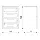 Корпус удароміцний з АБС-пластика e.plbox.500.700.245.88m.tr, 500х700х245мм, IP65 з прозорими дверцятами та панеллю під 88 модулів