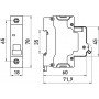 Модульний автоматичний вимикач e.mcb.stand.60.1.C10, 1р, 10А, C, 6кА