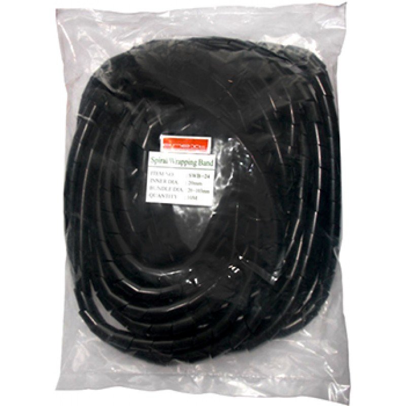 Спіральна обв'язка e.spiral.stand.30.black, 26-150 мм, 10м, чорна