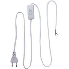 Шнур з вилкою та перемикачем e.wire. switch/plug. white, білий, 2Х0,75, 1,5М