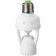 Датчик руху інфрачервоний e.sensor.pir.451.e27.white(білий) 360°, адаптер для ламп Е27