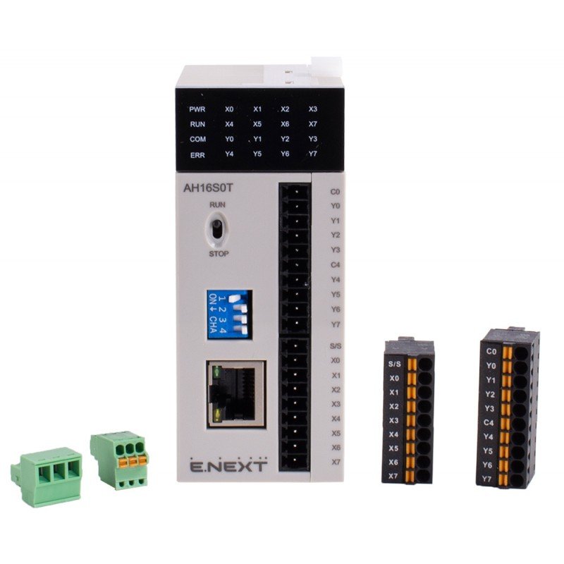 Програмований логічний контролер серії АH 24В 8DI 8DO (NPN) 1 RS485 1 Ethernet