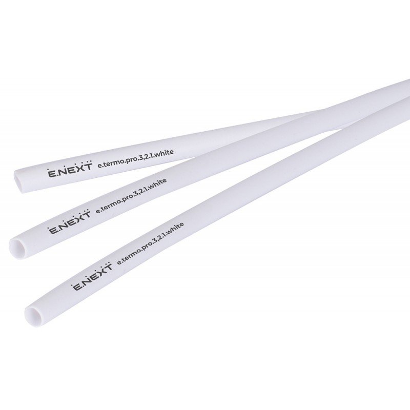 Термоусаджувальна трубка з клейовим шаром e.termo.pro.3,2.1.white, 3,2/1, 1м, біла