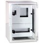 Корпус удароміцний з АБС-пластика e.plbox.250.330.130.1f.2m.tr, 250х330х130мм, IP65 з прозорими дверцятами, панеллю під 1 - фазний лічильник та 2 модулі