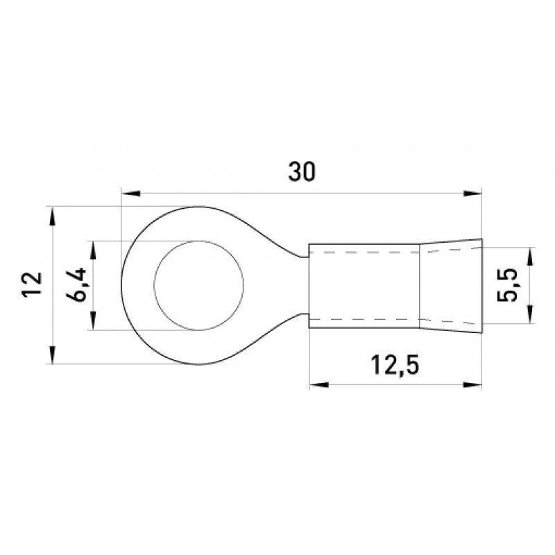 Ізольований наконечник e.terminal.stand.rv3.3,5.6.grey 2.5-4 кв.мм, сірий