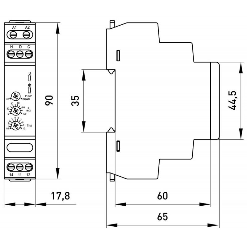 Реле контролю рівня рідини e.control.l01m
