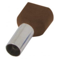 Ізольований наконечник e.terminal.stand.te.2.10.brown (TE10-14 brown) 2x10 кв.мм, коричневий