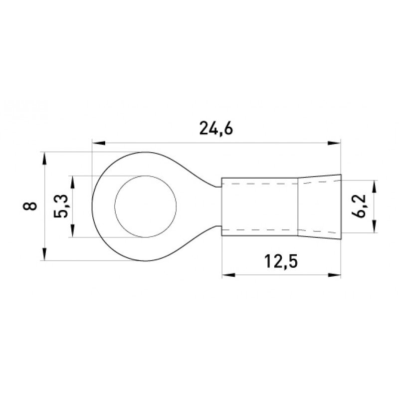 Ізольований наконечник e.terminal.stand.rv3.3,5.5.orange 2.5-4 кв.мм, помаранчевий