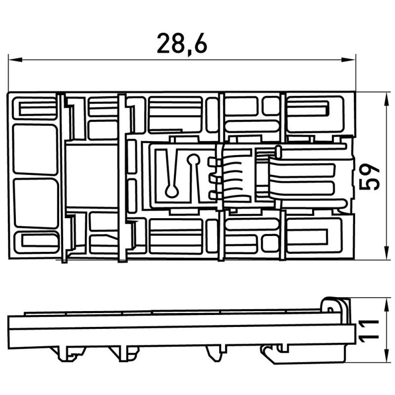 Адаптер на Din-рейку e.tc.spring.av веритикальний