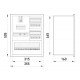Корпус e.mbox.stand.w.f3.24.z металевий, під 3-ф. лічильник, 24 мод., що вбудовується, з замком