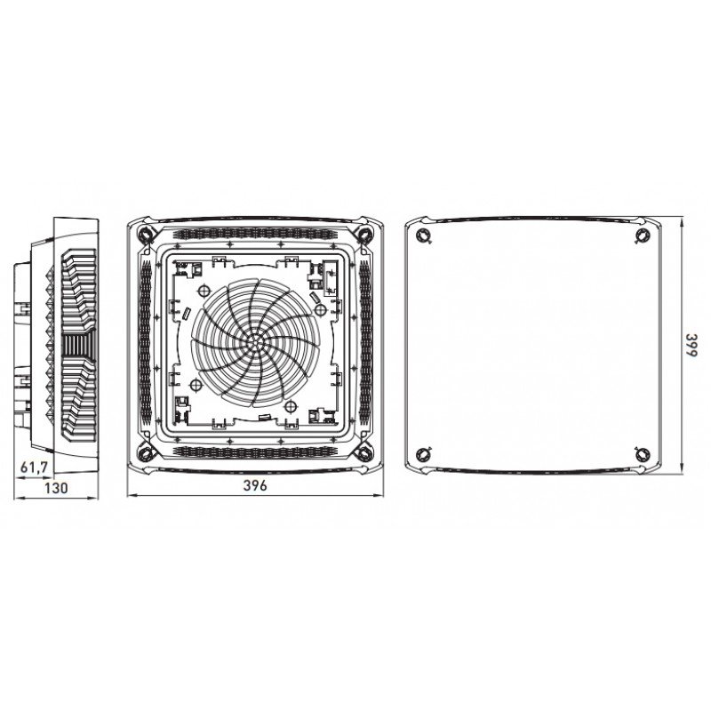 Вентилятор даховий e.climat.fanfilter.roof.pro.675, 675 м3/год, IP55