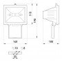 Світильник e.halogen.150.black 150Вт, чорний прожектор