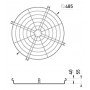 Сталева захисна решітка e.high.light.al.grid.485 до алюмінієвого відбивача до світильників серій 2201, 2202, 2211, 485мм