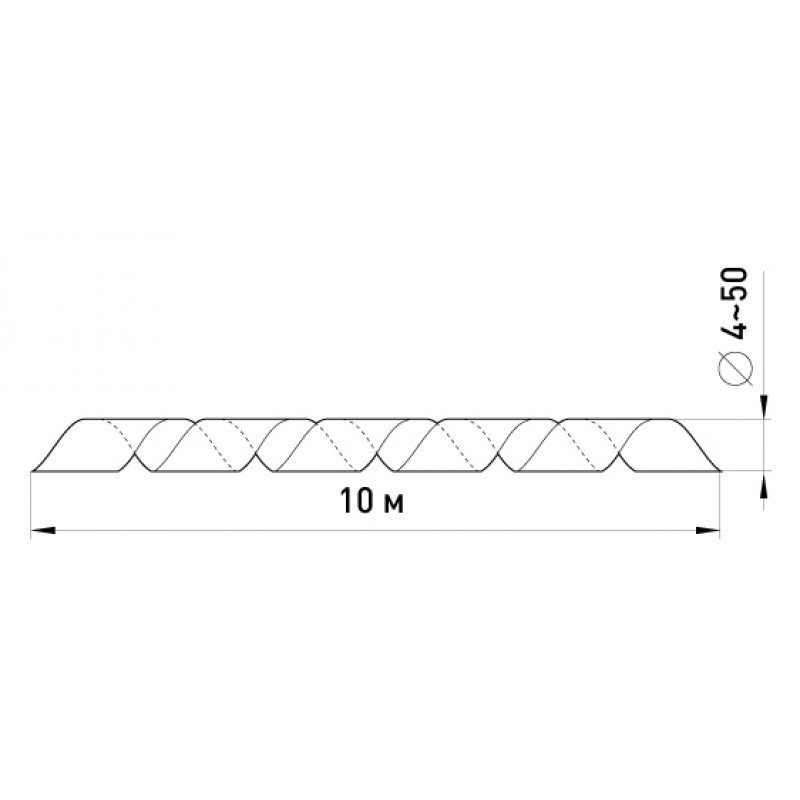 Спіральна обв&apos;язка e.spiral.stand.6.black, 4-50 мм, 10м, чорна