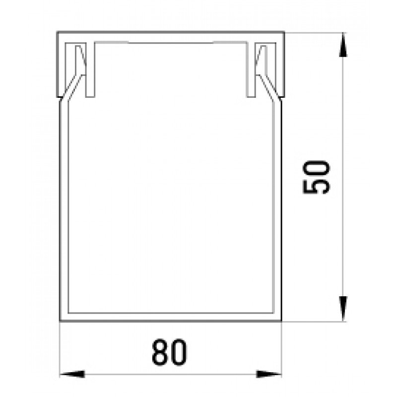 Короб пластиковий перфорований e.trunking.perf.stand.80.50, 80х50мм, 2м