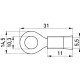Ізольований наконечник e.terminal.stand.rv2.2.10.red 1.5-2.5 кв.мм, червоний, 100шт