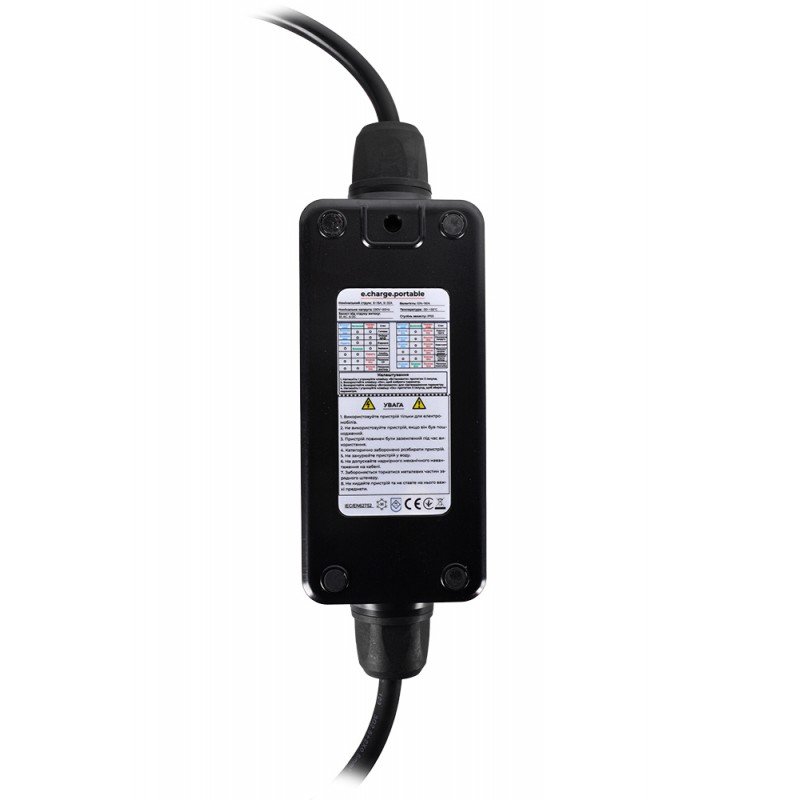 Переносна зарядна станція e.charge.portable.GBT-SCHUKO.1L3 230В, 6-16А, роз'єм: SCHUKO/GBT, довжина:1м/4м